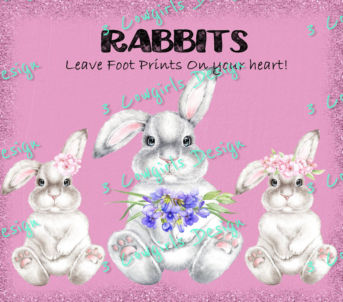 Rabbits leave footprints {pink}