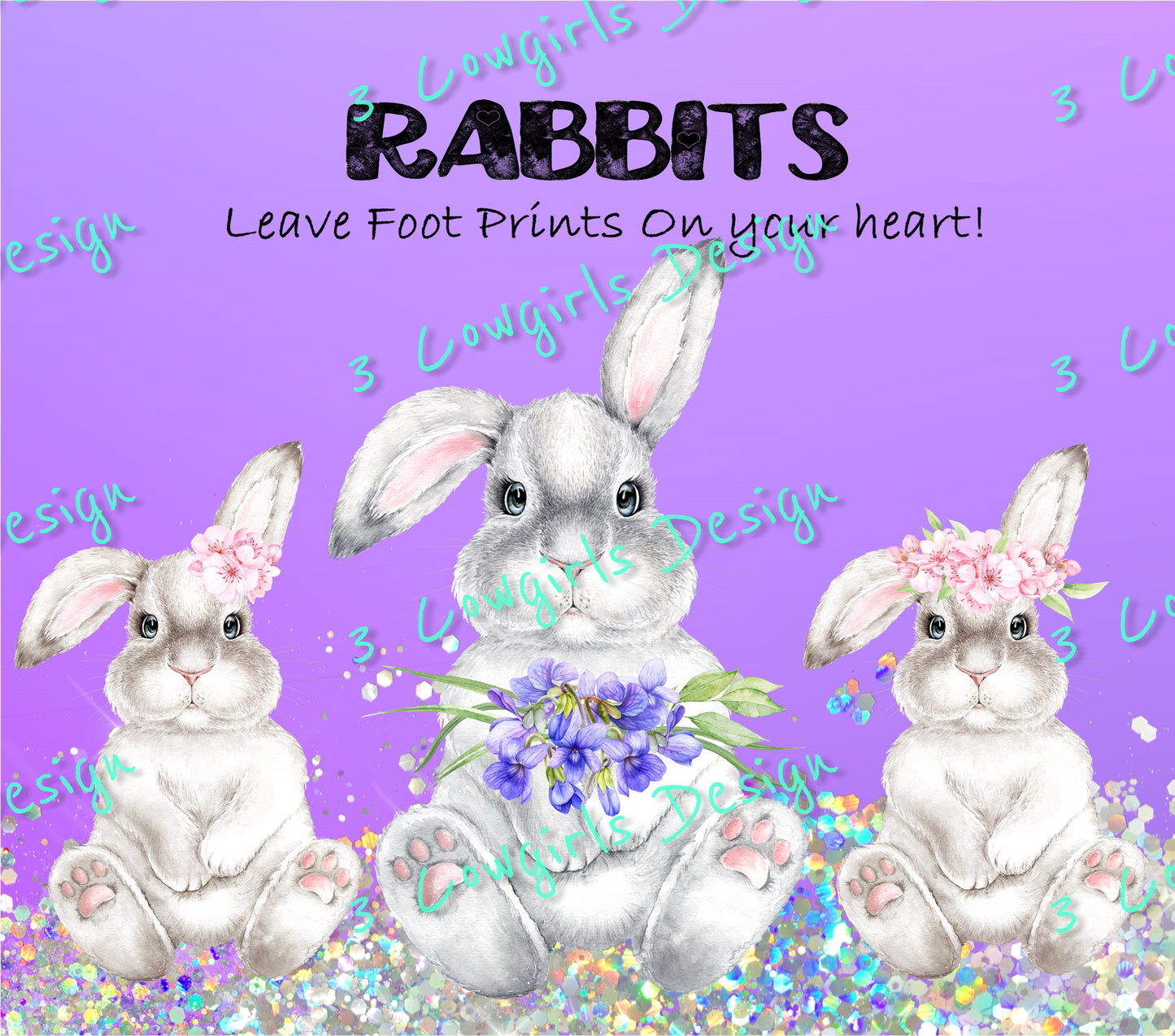 Rabbits leave foot prints {Violet}