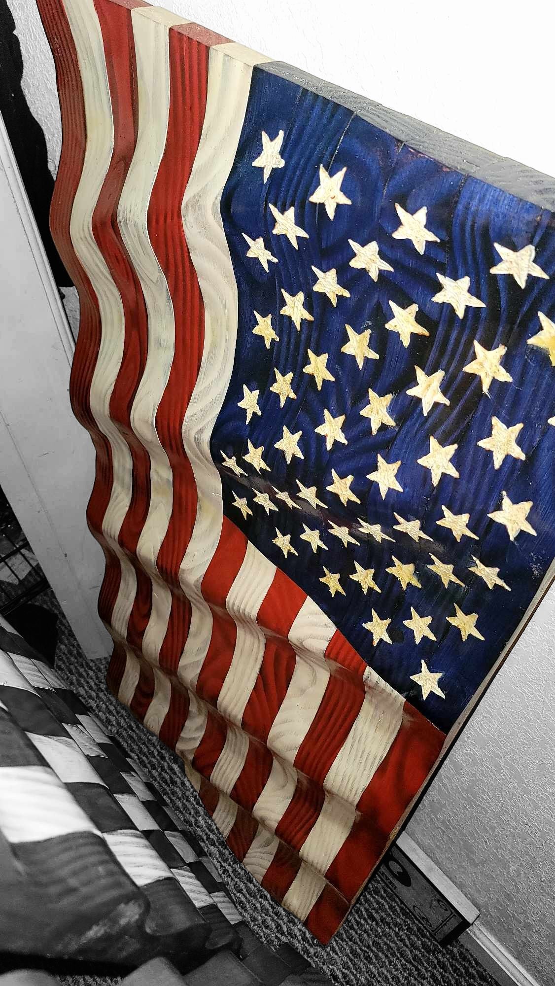 Beautiful Wooden 3D Flags