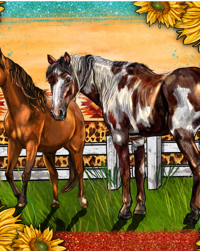 Horses {sunflowers}