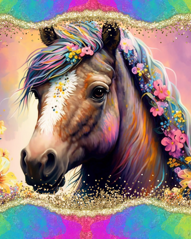 Horse with Rainbow colors