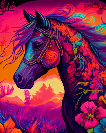 Horse with Rainbow colors #2