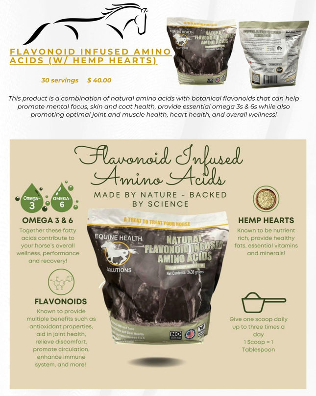 FLAVONOID INFUSED AMINO ACIDS (W/ HEMP HEARTS)