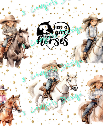 Just a girl and her horses collage