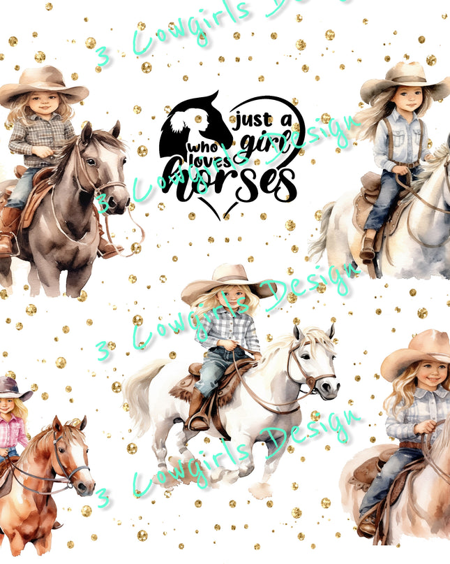 Just a girl and her horses collage
