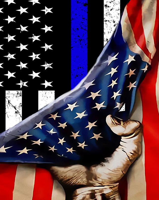 145 American / thin blue line flag
