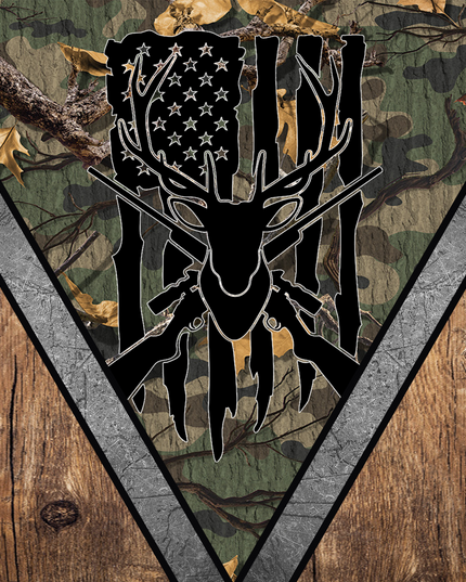 182 Camo American flag buck #1