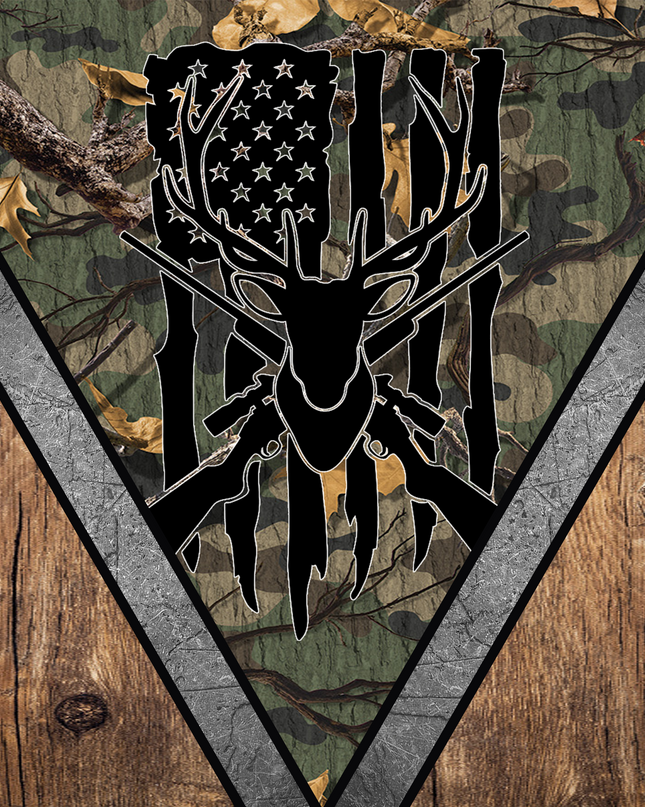 182 Camo American flag buck #1