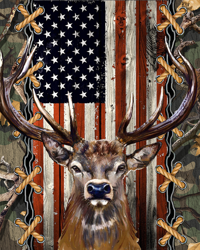 183 Camo American Flag buck #2