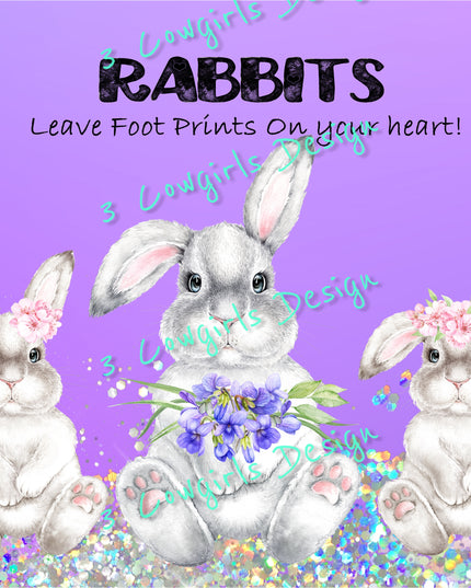 Rabbits leave foot prints {Violet}