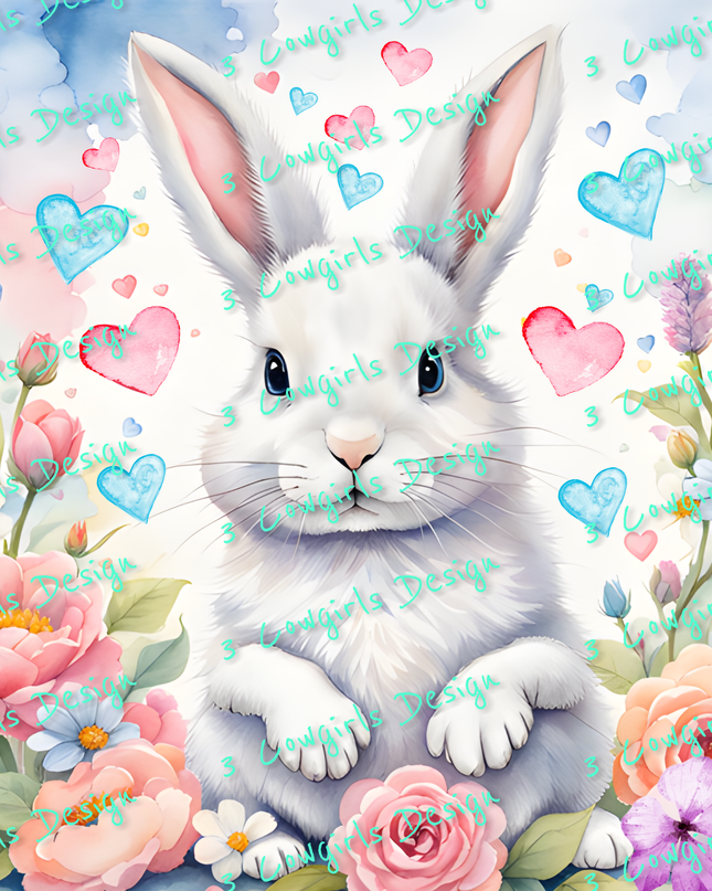 Easter Bunny w/flowers