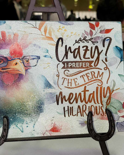 Crazy Chicken Cutting Board