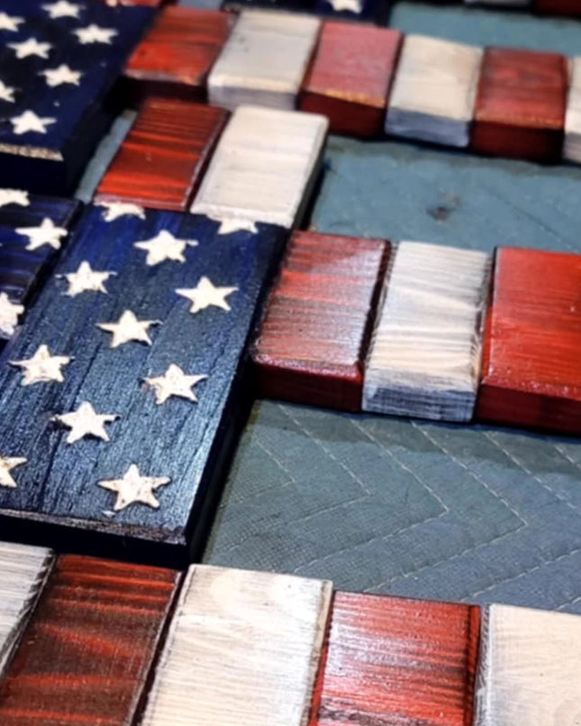 American Flag Cross w/white lines