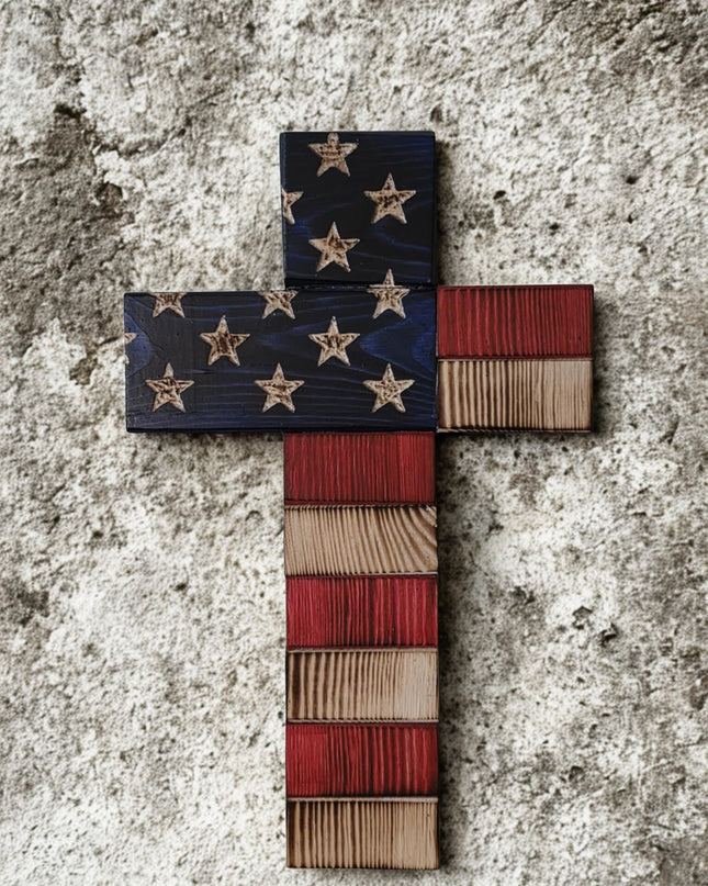 American Flag Cross