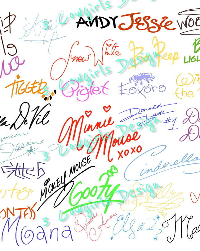 73 Disney signatures