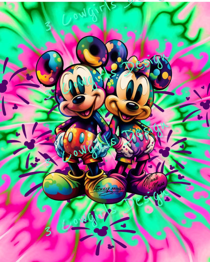 82 Mickey and Minnie Mouse- Rainbow