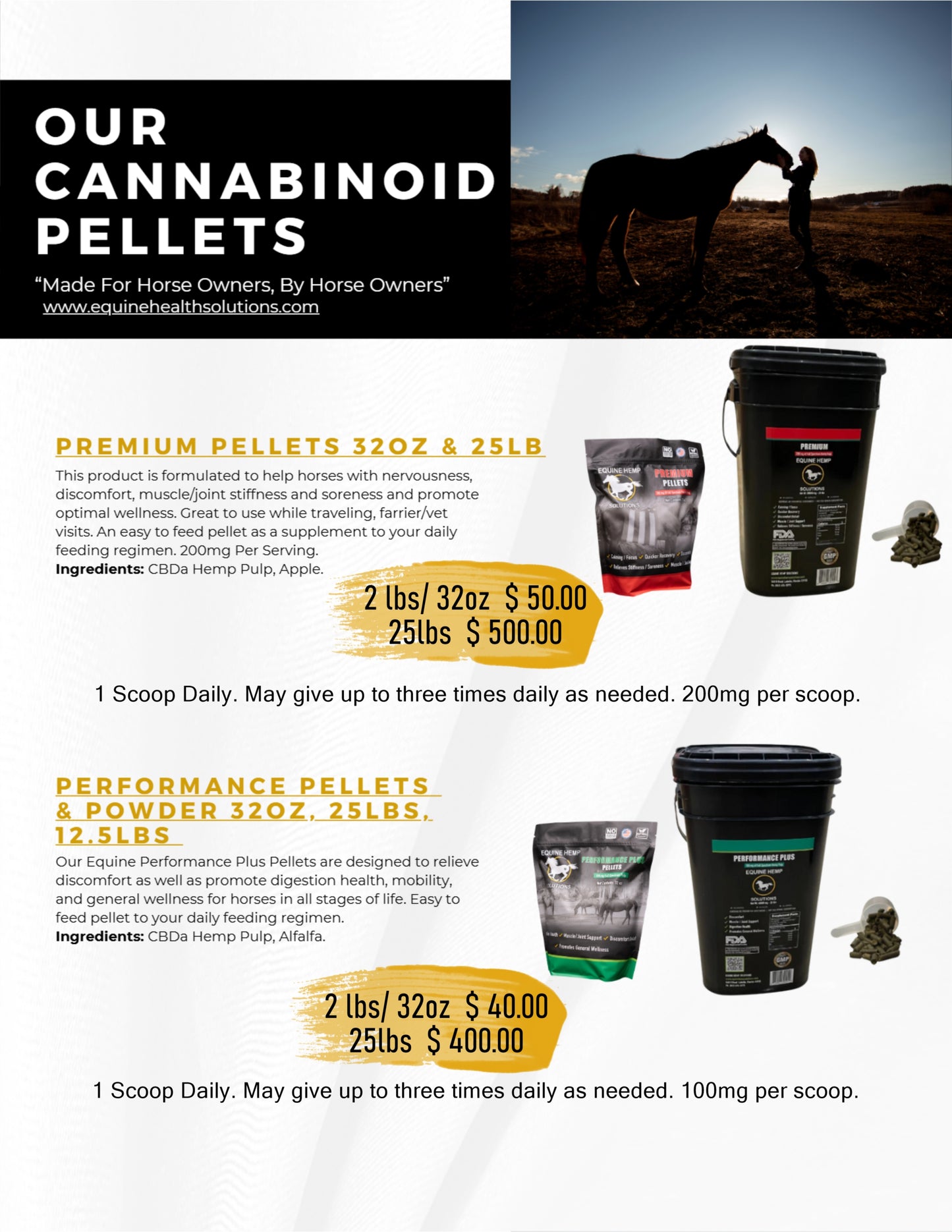 Premium and Performance Pellets