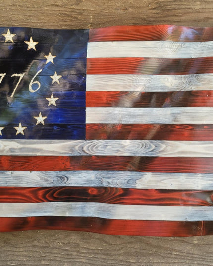 Medium-1776 Flags with light white