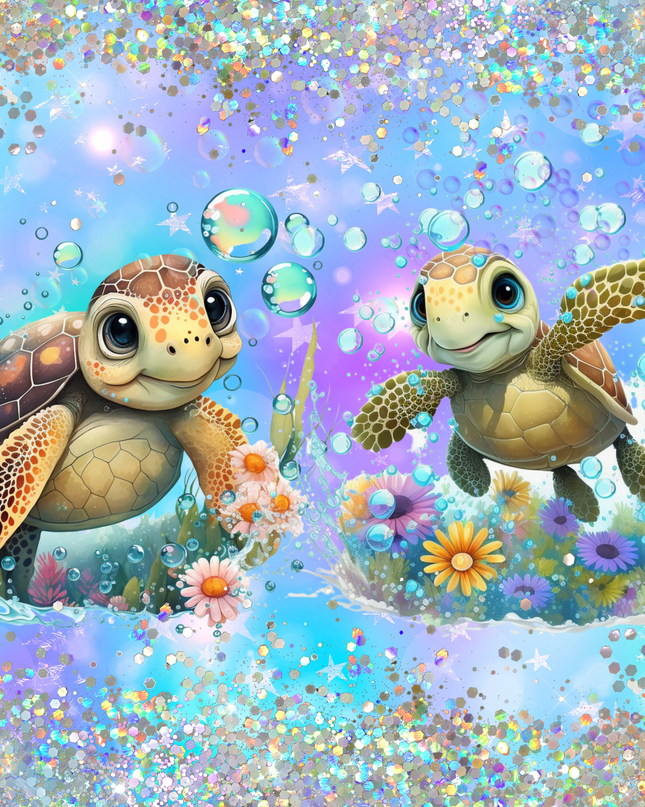 Turtles Swimming
