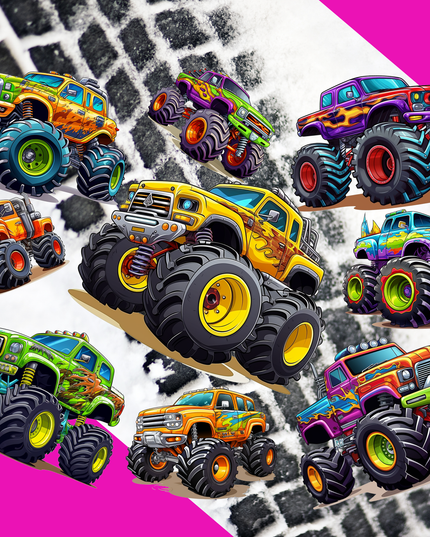 Pink Monster Trucks
