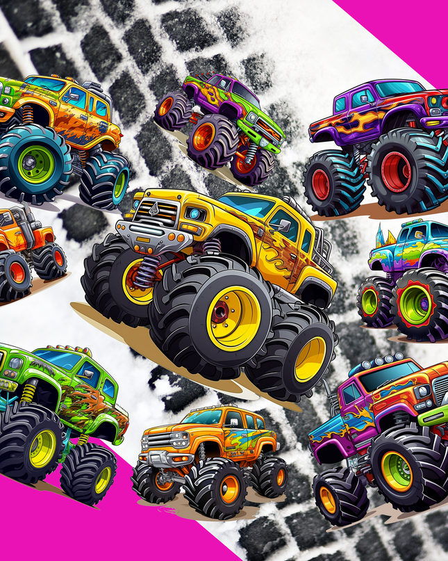 Pink Monster Trucks